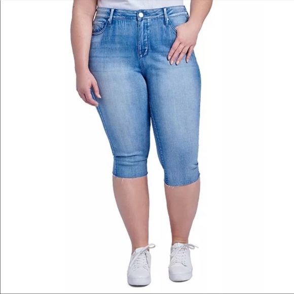 Seven7 Jeans High Rise Breezy Crop Plus Size 14 - Picture 7 of 11